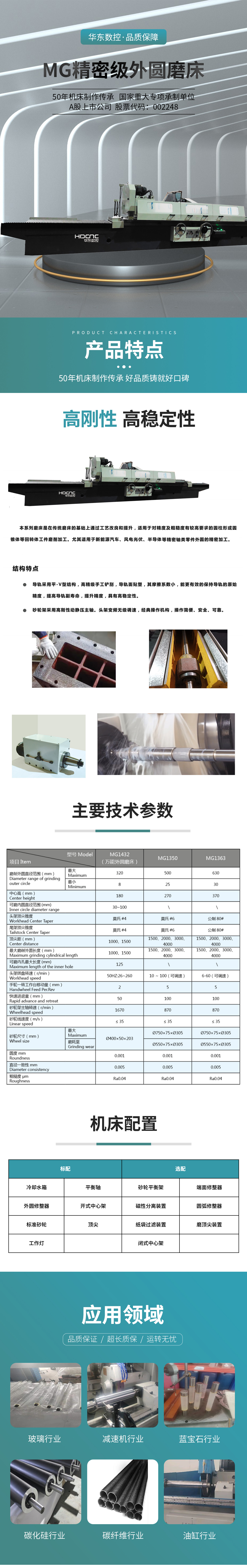 华东数控MG精密级外圆磨床